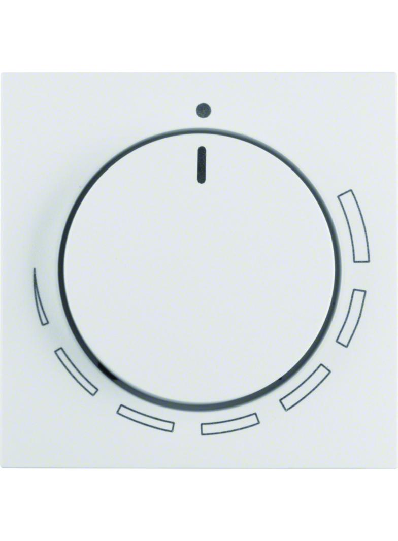 BERKER S.1/B.3/B.7 Płytka czołowa z pokrętłem Regulator do regulatora obrotów biały 11371929 HAGER