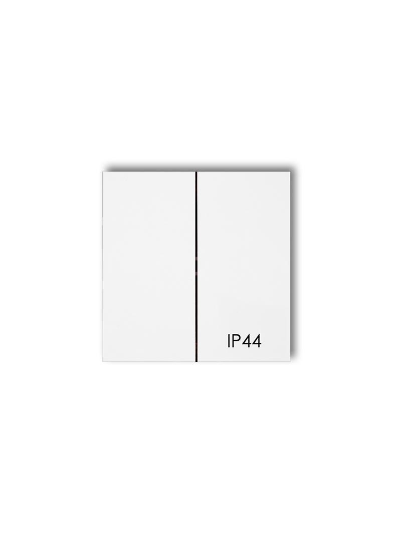 Klawisze podwójne do łączników IP44 ICON, MINI (komplet dwóch klawiszy), biały mat 25MKLH-2 KARLIK