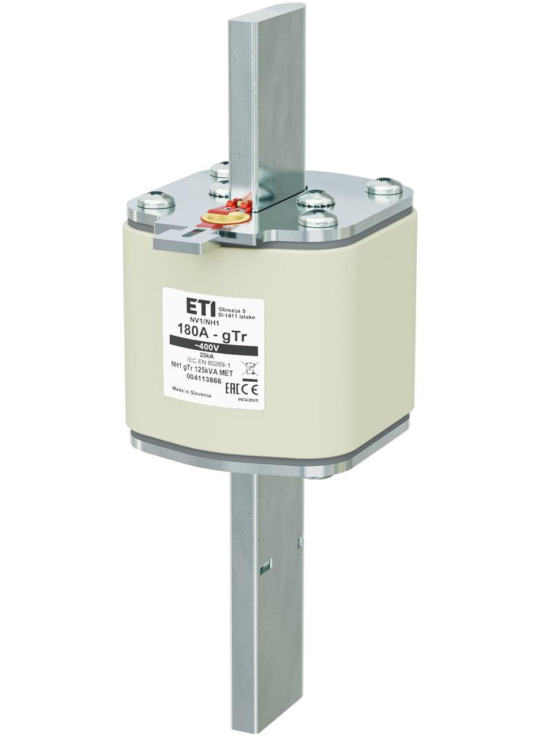 Wkładka topikowa NH pomiarowa gTr NH1 gTr 180A 400V 125kVA MET 004113866 ETI