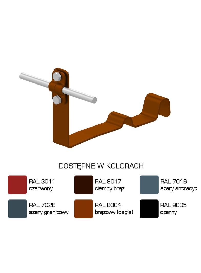 Uchwyt dach.prof. WZÓR 24  Z-śruba, H=10 cm /LA/