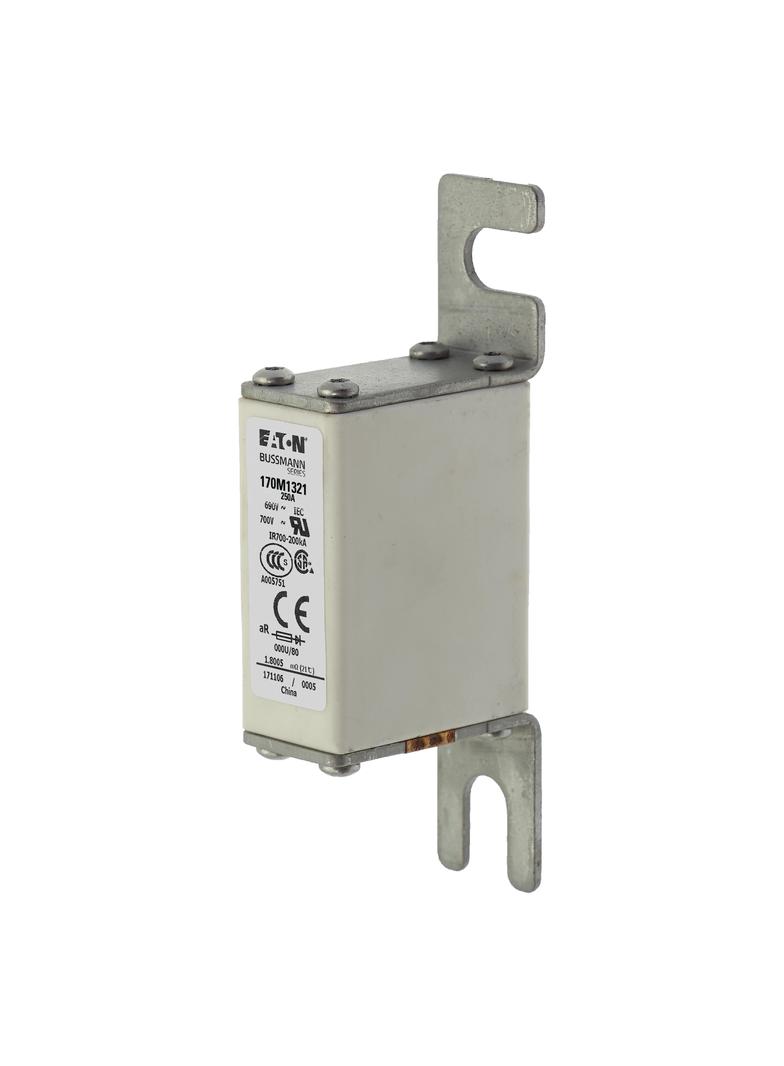 250A 690V IEC aR 000U/80 SQUAREBODY FUSE Wkładka szybka 250A AC 690V DIN 000 21x40x100 mm, 170M1321