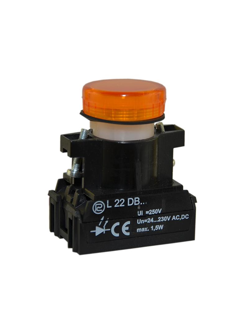 Lampka L22DB 24V-230V żółta