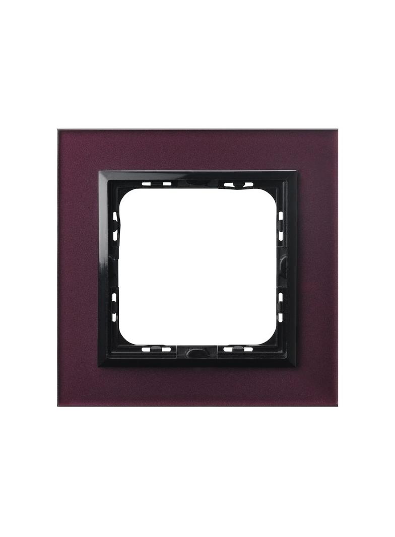 SONATA Ramka pojedyncza - kolor śliwka szkło
