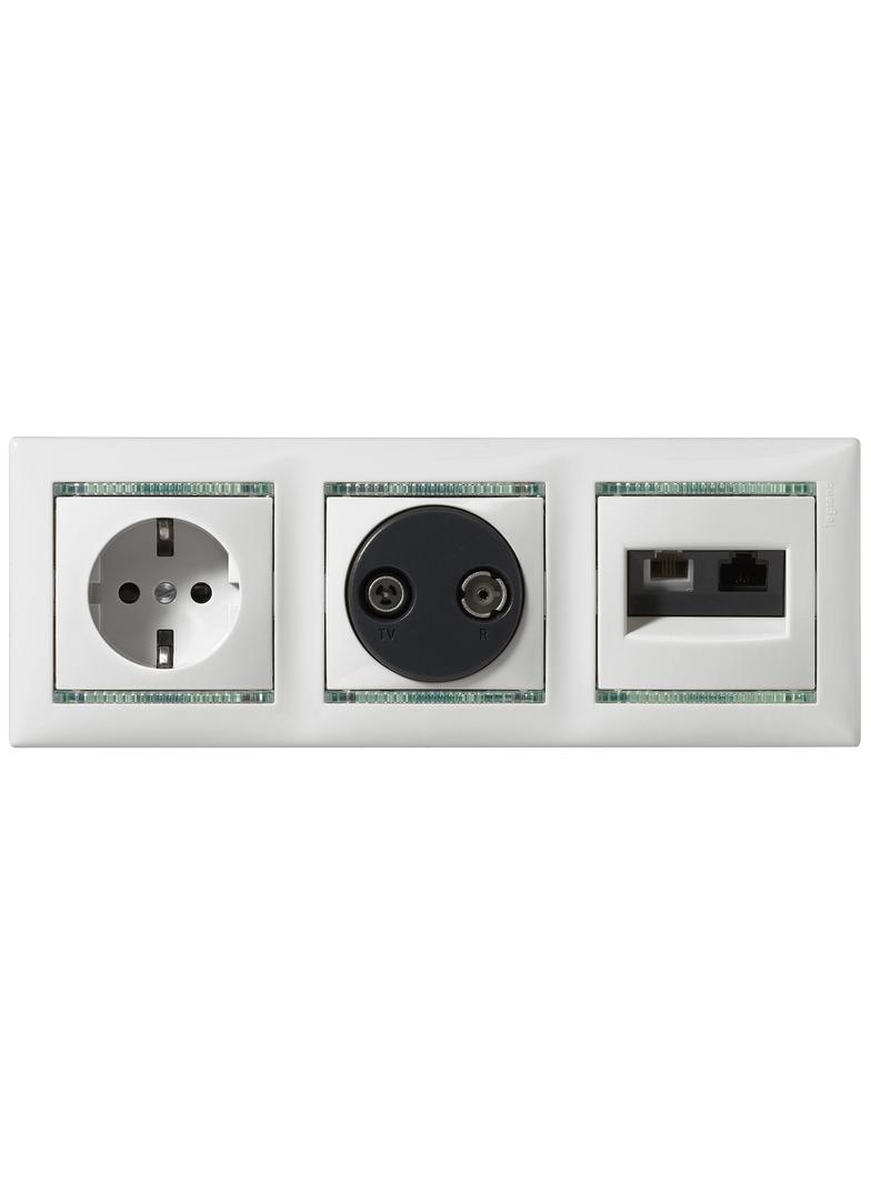 VALENA GNIAZDO POJEDYNCZE 2P+Z SCHUKO Z PRZESŁONĄ KREM 16A-250V~, Legrand