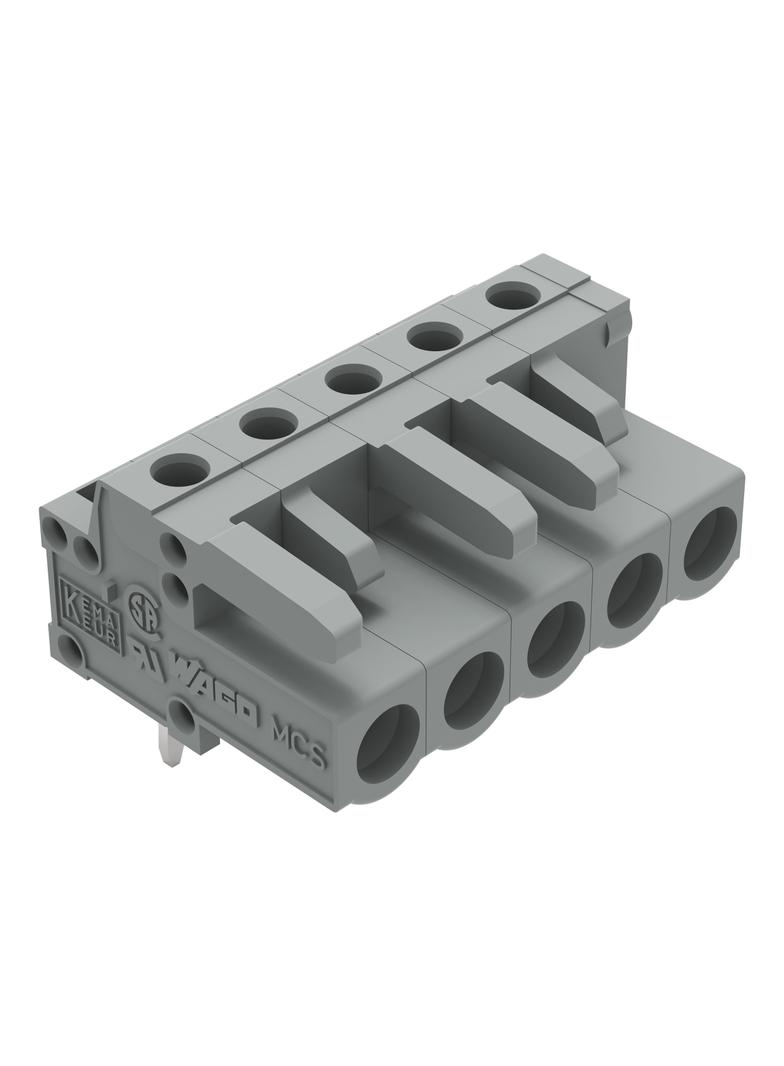 MCS-MIDI Classic gniazdo kątowe 5-bieg. szare raster 5 mm