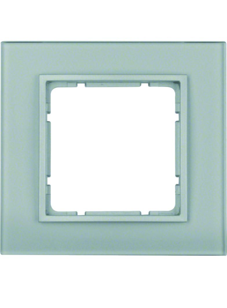 BERKER B.7 Ramka pojedyncza szkło aluminium/alu mat lakierowana 10116414 HAGER