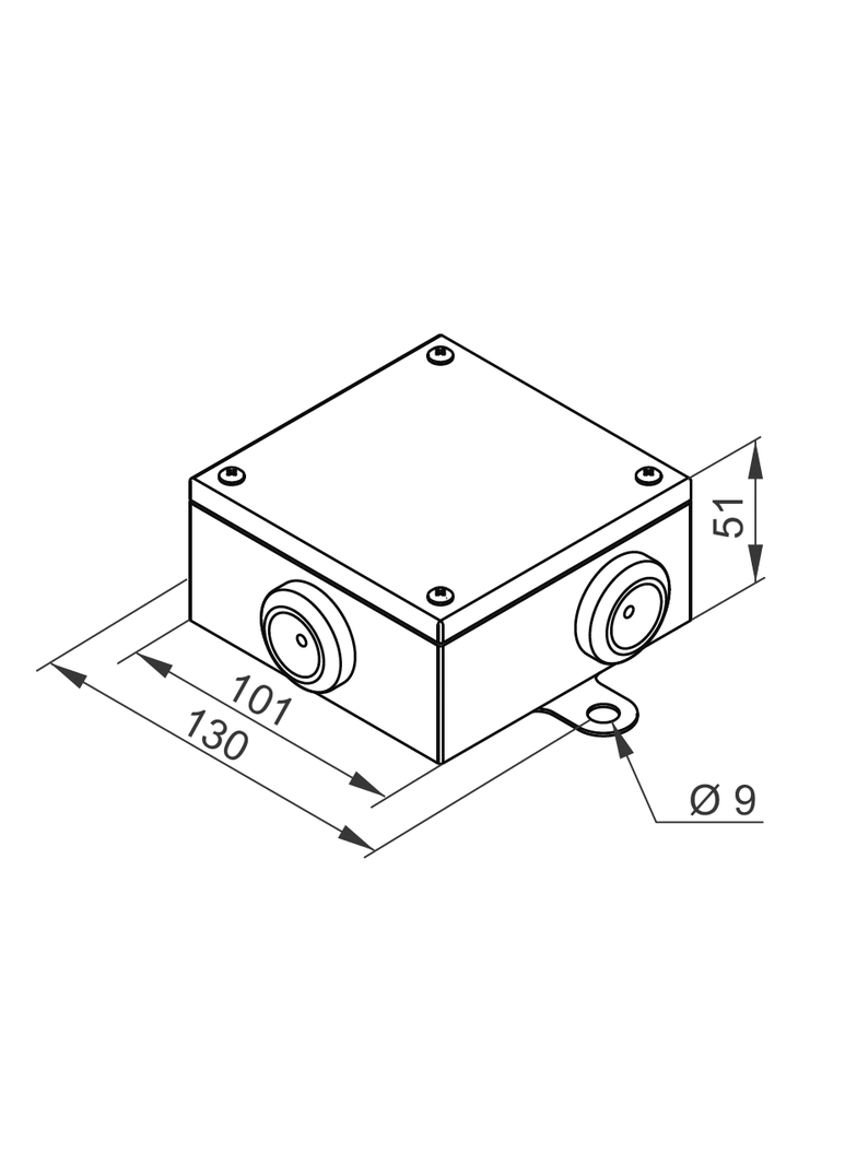 PMO1(3/3) Puszka metalowa łączeniowo-rozgałęźna