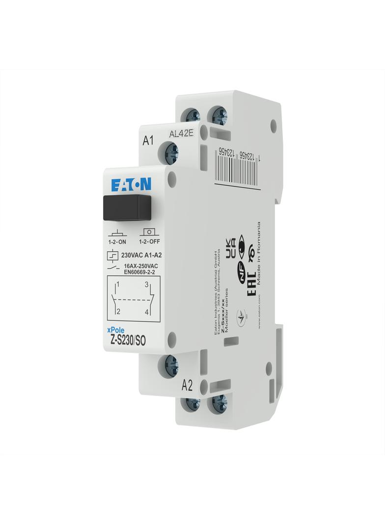 Z-S230/SO Przekaźniki impulsowy bistabilny bez funkcji sygnalizacji diodą LED 16A 230V 1Z 1R 265283 EATON