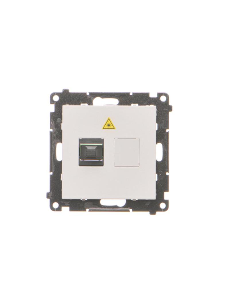 Simon 55 Gniazdo światłowodowe / optyczne pojedyncze SC/APC Jasnoszary mat