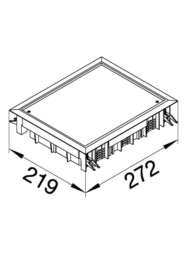 tehalit.VE-EE Pokrywa pełna VDE09 200x253 wykładzina 12mm stal szary PA VDE09127011 HAGER