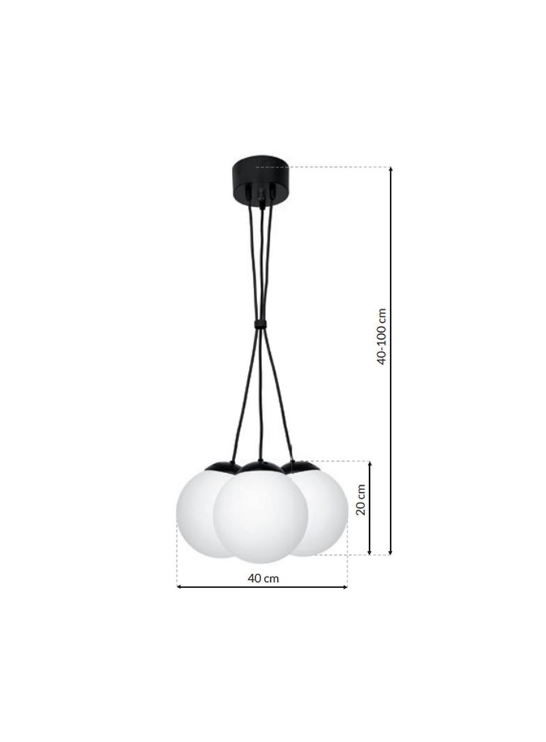 Milagro lampa wisząca Lima 3xE14 czarno/biała MLP6523