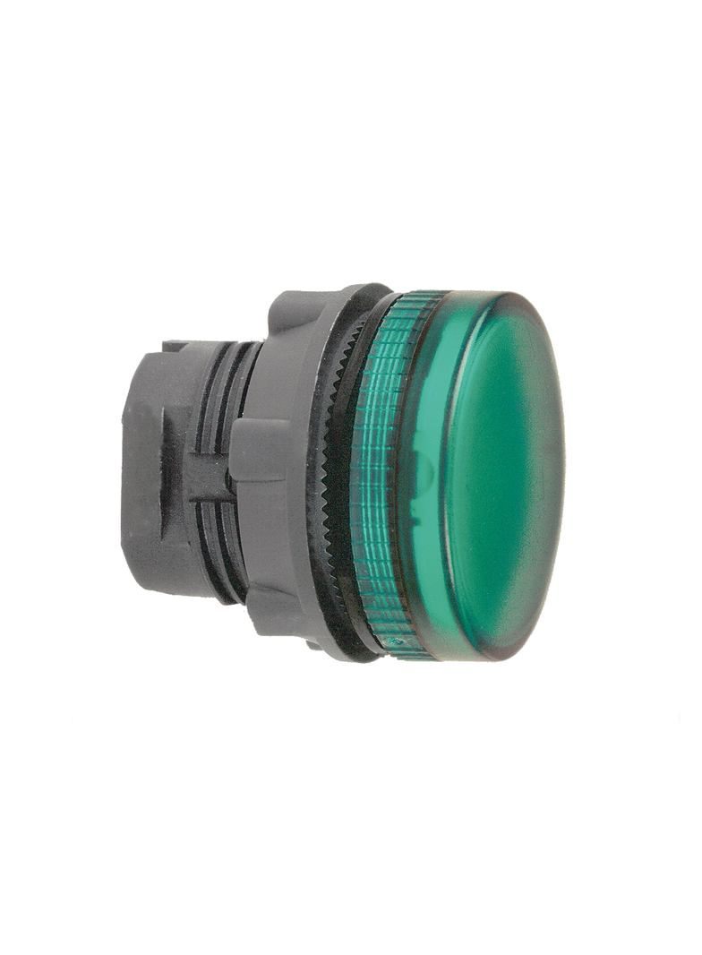 Harmony XB5 Lampka sygnalizacyjna zielona żarówka BA9s plastikowa karbowana