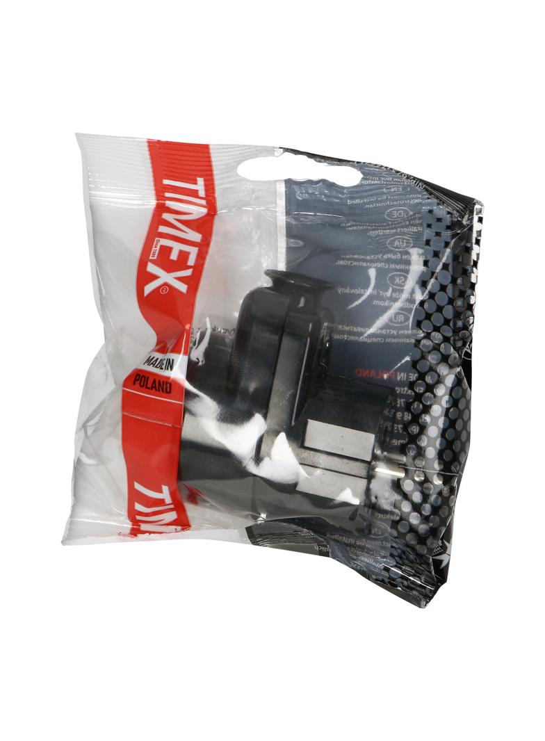 Wtyczka Uni-Schuko z gniazdem 2P+Z Schuko 16A, czarny