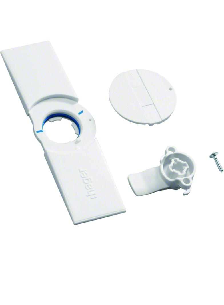 Płytka drzwiowa z uchwytem i ryglem do obudowy IP44 FZ598N HAGER