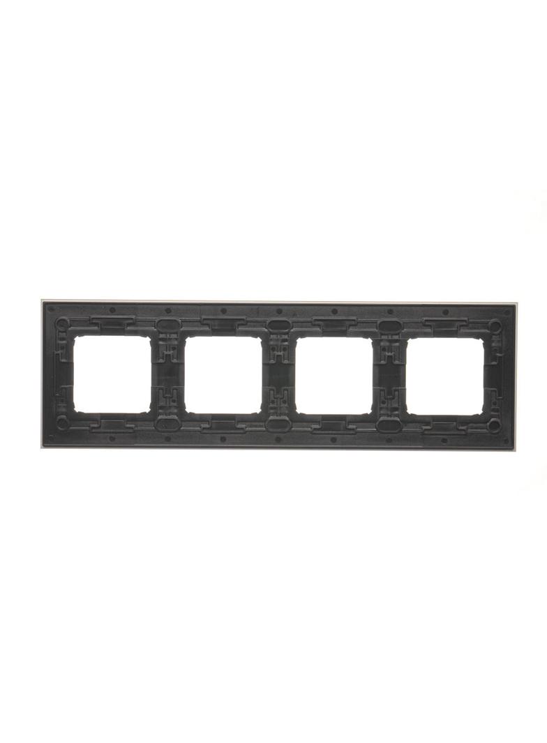 Simon 54 Nature Ramka 4-krotna Nature-Metal INOX KLASYCZNY IP20/IP44* (*IP44-należy zastosować zestaw uszczelek DUN4) DRN4/77 KONTAKT