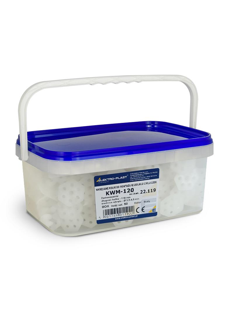 Wkręcane kołki do montażu-izolacji Z-luczem KWM-120 BOX (50 szt.) białe 22.119 OPATÓWEK