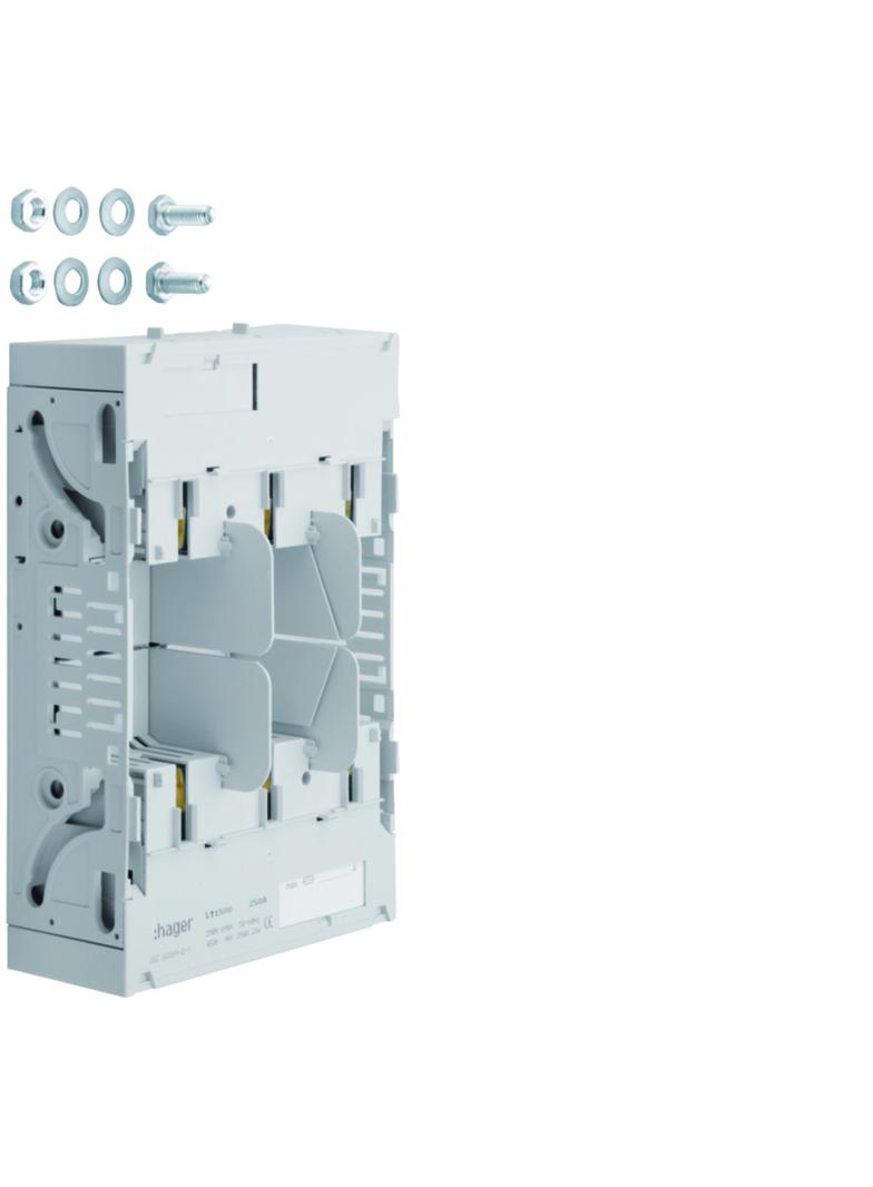 LT podstawa bezpiecz. NH1 3P 250A 690VAC płyta motaż. zaciski śruba M10 LT150U HAGER