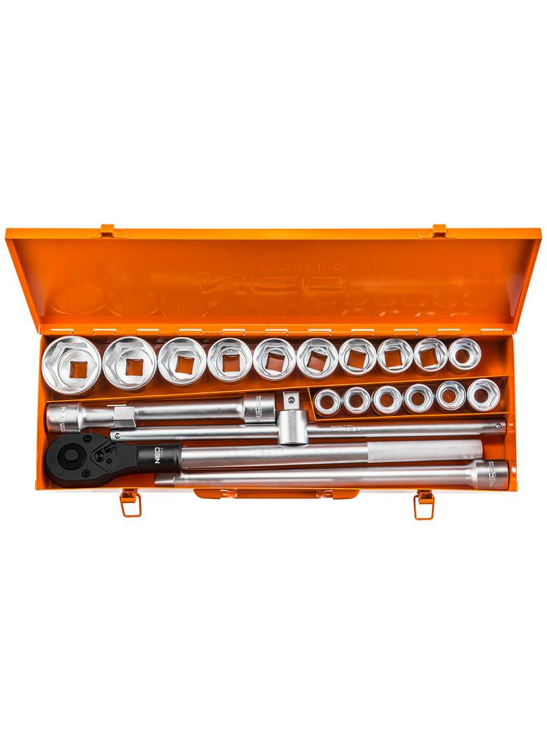 Klucze nasadowe 3/4", zestaw 21 szt.