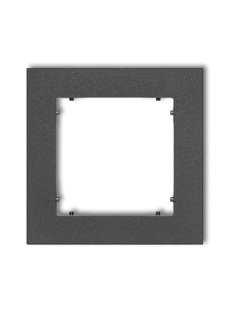 MINI Ramka uniwersalna pojedyncza z tworzywa grafitowa