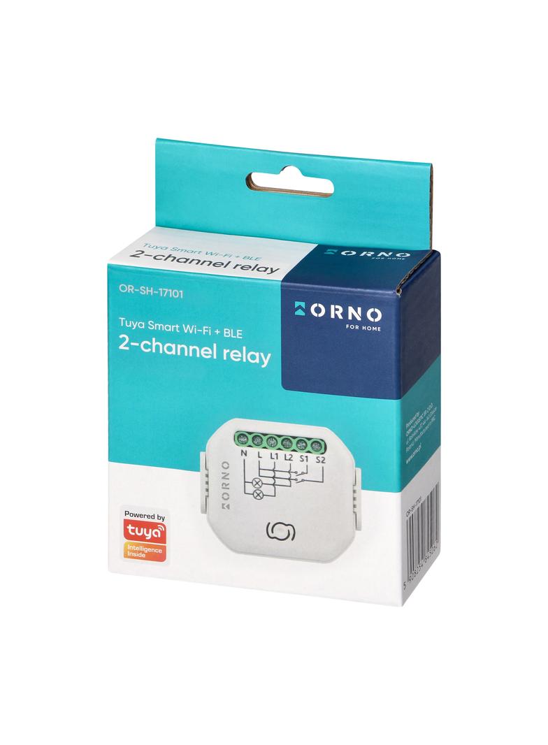 Przekaźnik dopuszkowy 2-kanałowy Tuya Smart Wi-Fi+BLE OR-SH-17101 ORNO