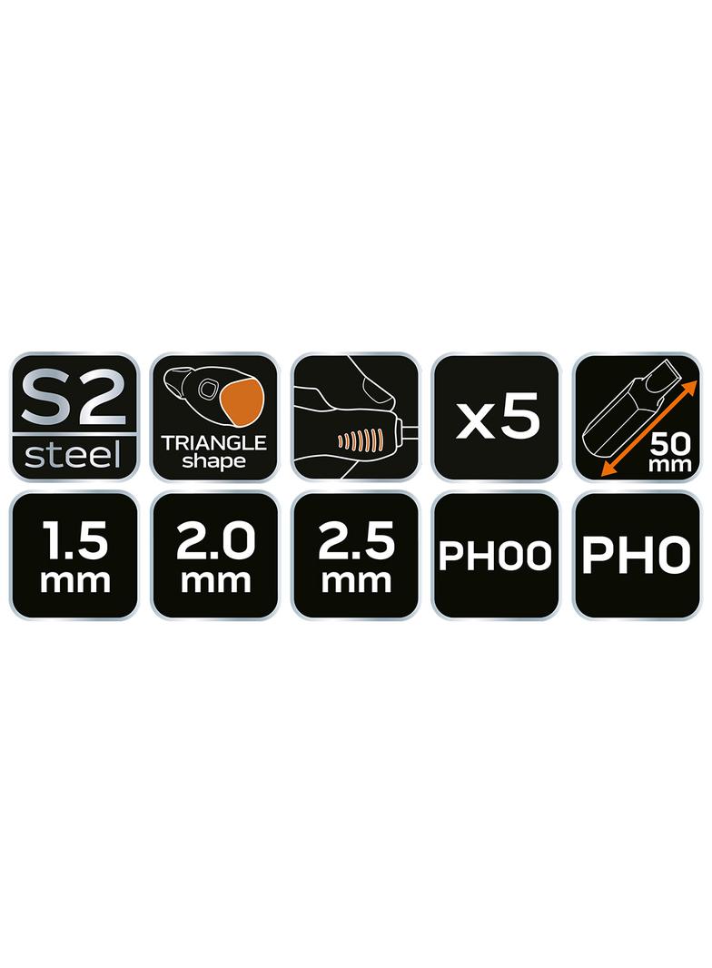 Wkrętaki precyzyjne, zestaw 5 szt.