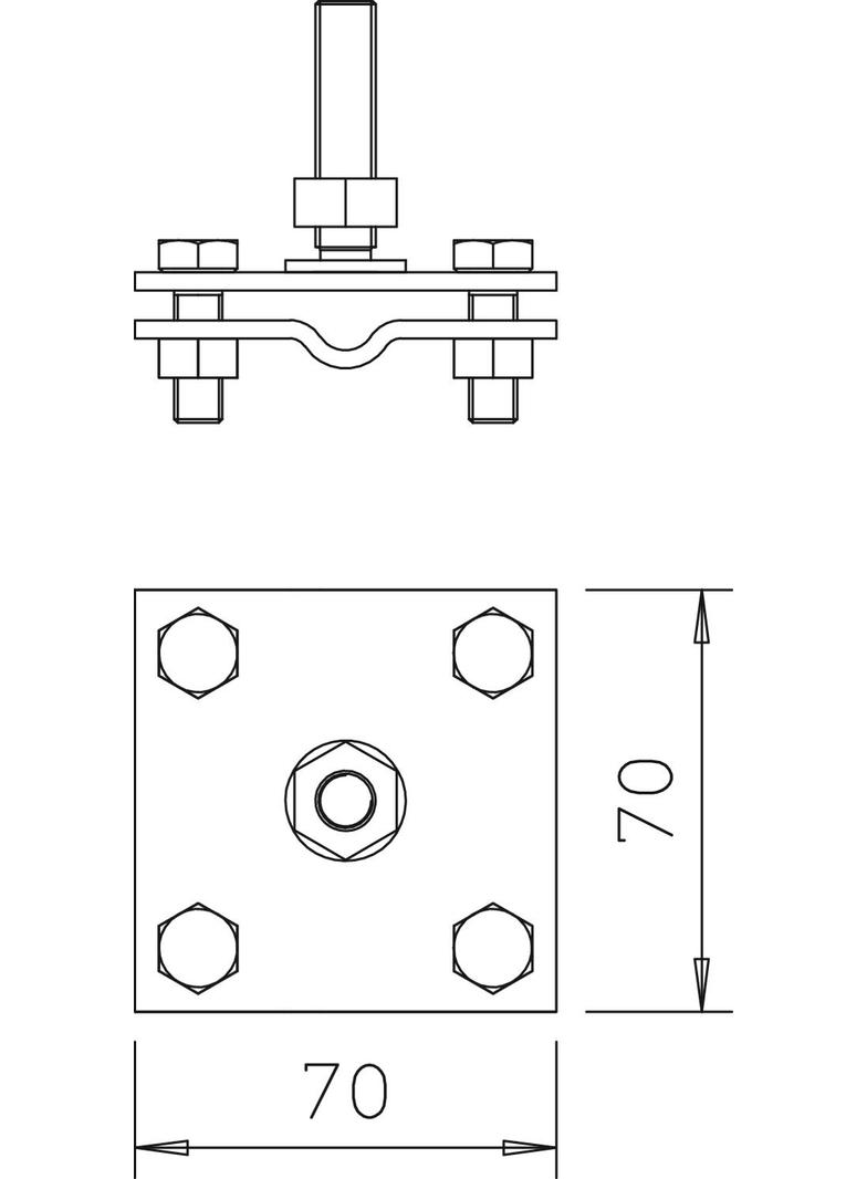 252 GB 10x45 Zacisk krzyżowy