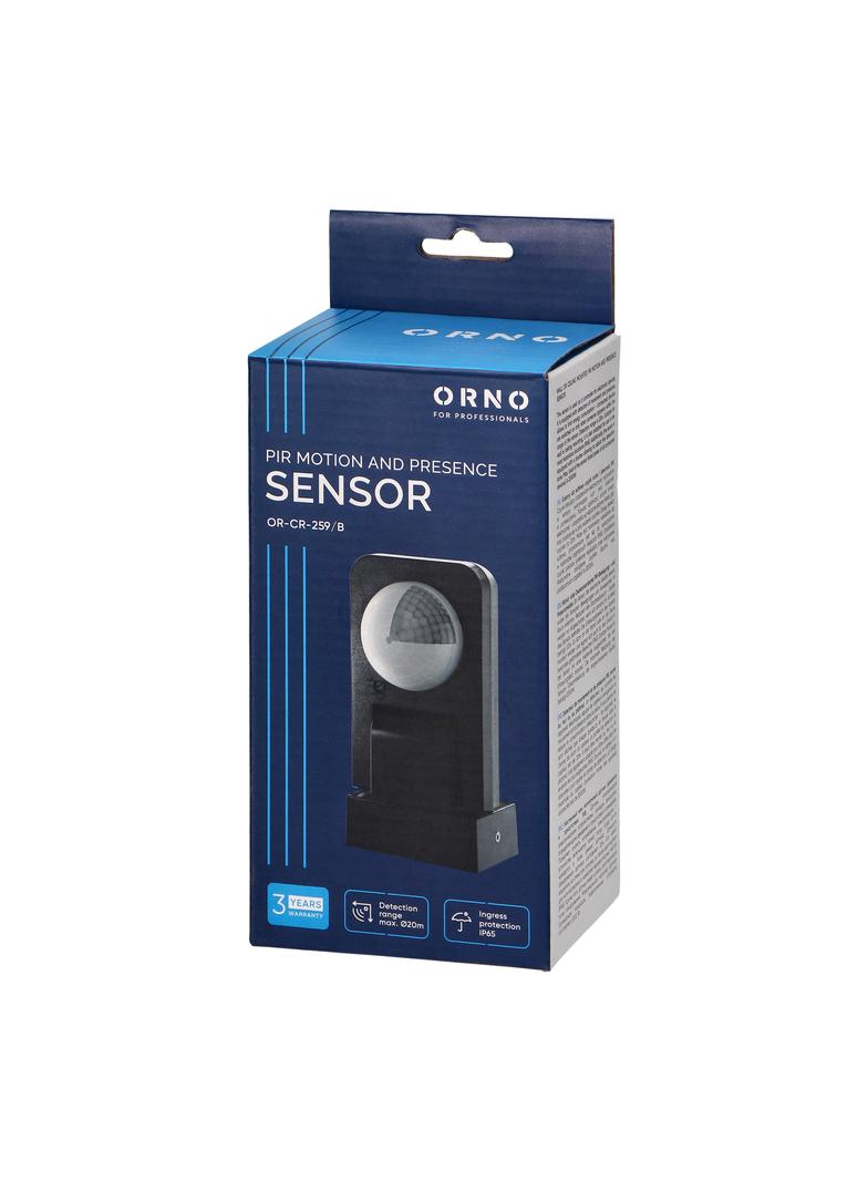 Czujnik ruchu 360st. IP65 2000W max. 20m czarny OR-CR-259/B ORNO