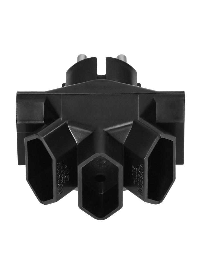 Rozgałęźnik 5x2P/II, 6A R-5/CZARNY ORNO