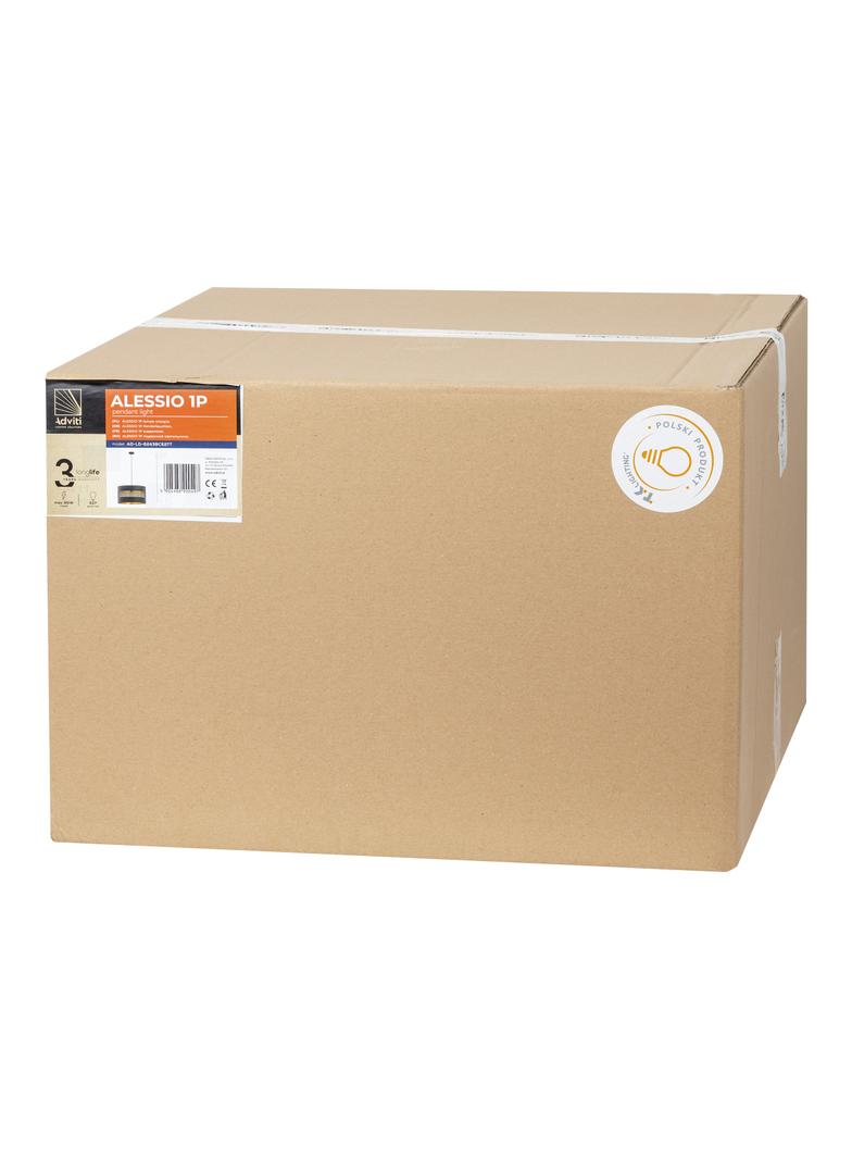Alessio 1P E27 lampa wisząca max. 60W czarno-złota AD-LD-6243BCE27T ORNO