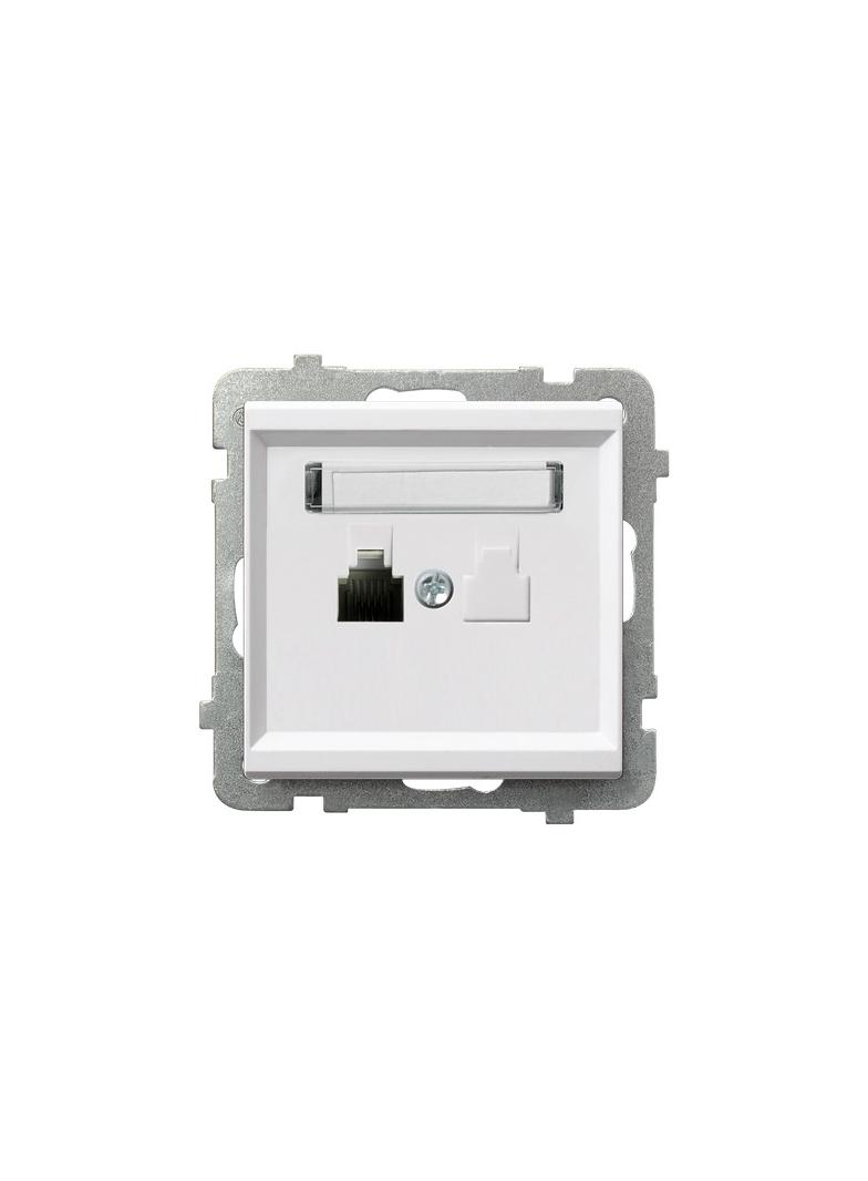 SONATA Gniazdo telefoniczne pojedyncze - kolor biały