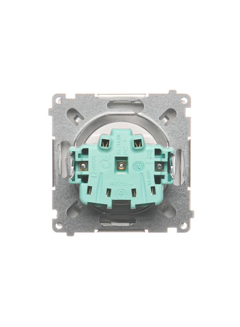 Simon Basic Gniazdo wtyczkowe z uziemieniem 16A 250V szybkozłączka stal inox BMGZ1C.01/21 BMGZ1c.01/21 KONTAKT