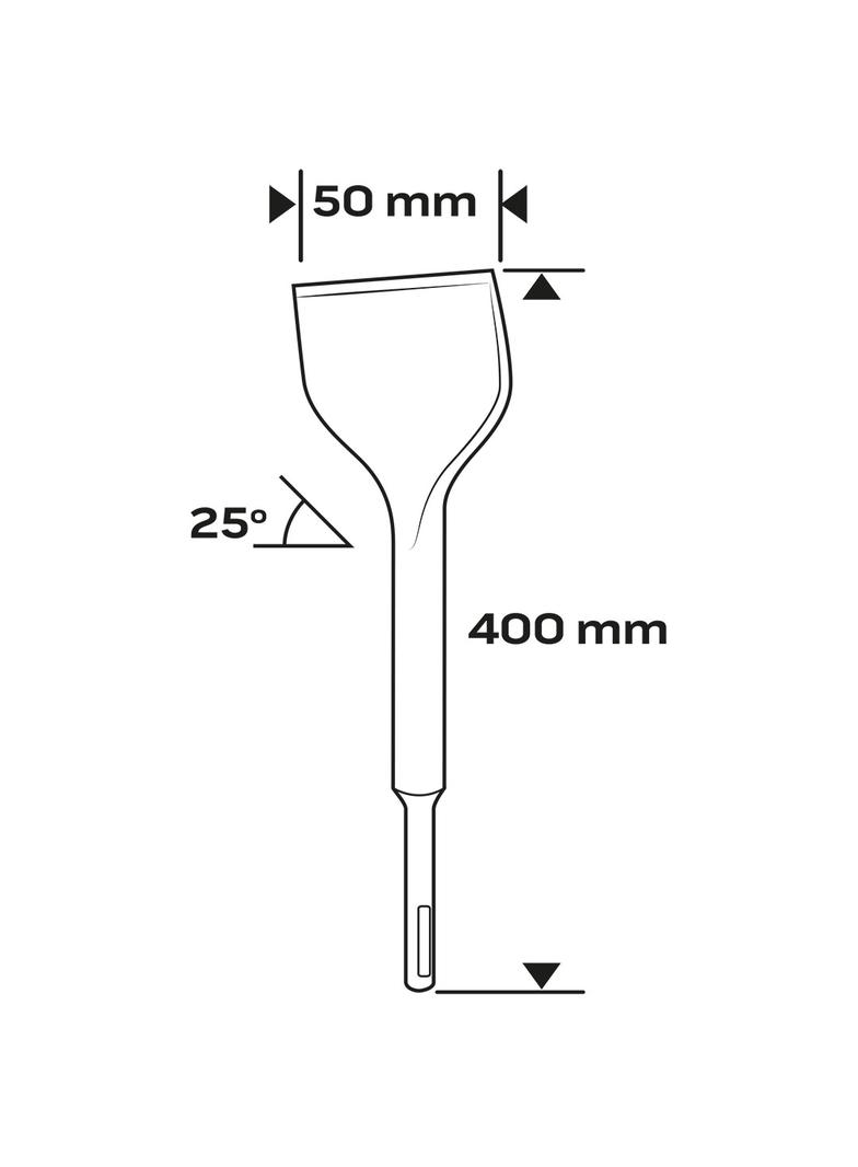 Dłuto SDS Max 50 x 400 mm, 25 st.