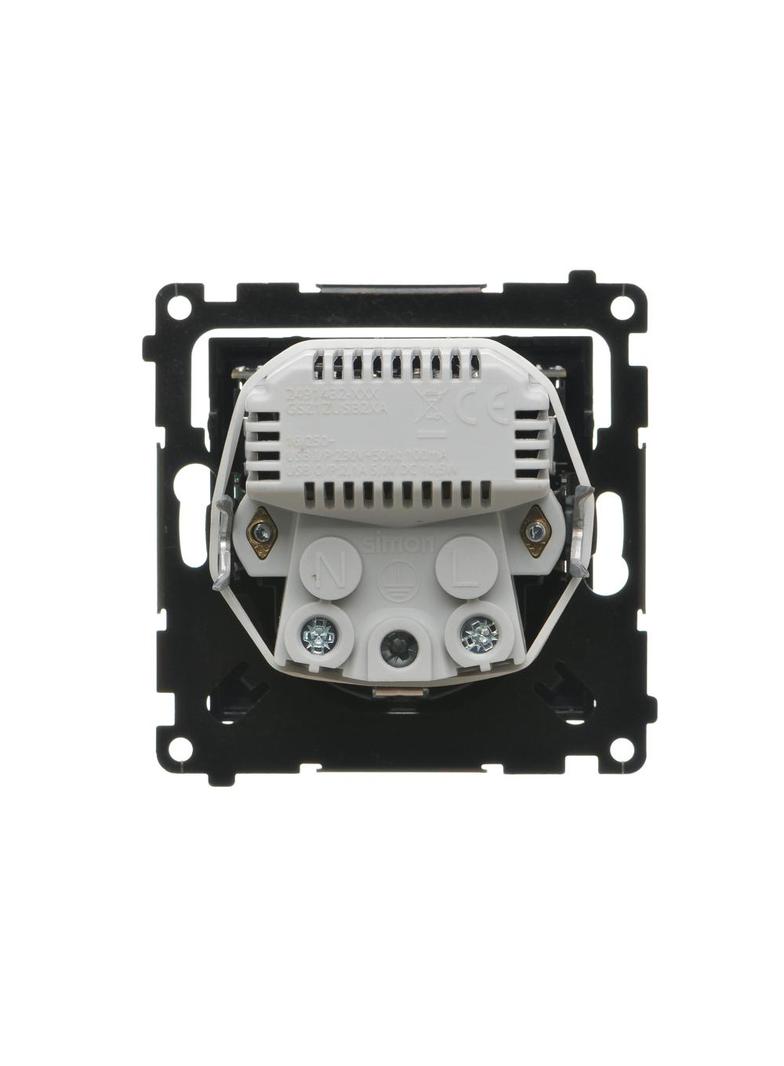 Simon 55 Gniazdo schuko ze zintegrowaną ładowarką 2xUSBA Czarny mat TGSZ1ZUSB2AA.01/149 KONTAKT