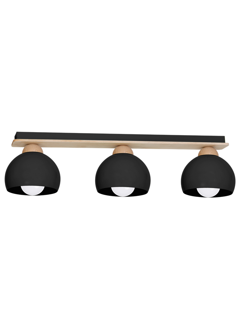 Milagro plafon Dama Black 3xE27 MLP6560