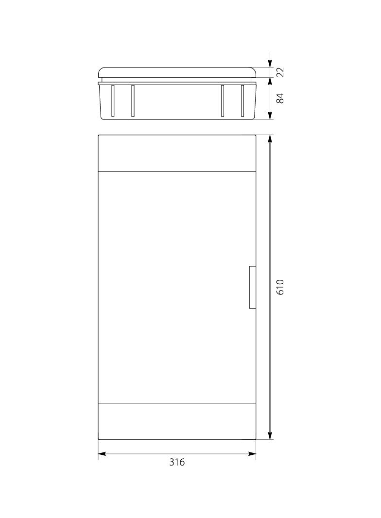 Rozdzielnica podtynkowa SRp-36/B (3x12) (N+PE) IP40 2.136 OPATÓWEK