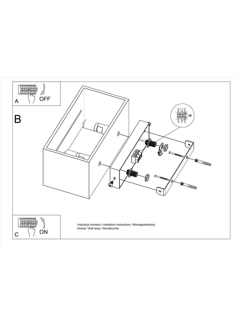 Sollux Kinkiet LOBO MAXI czarny SL.0530