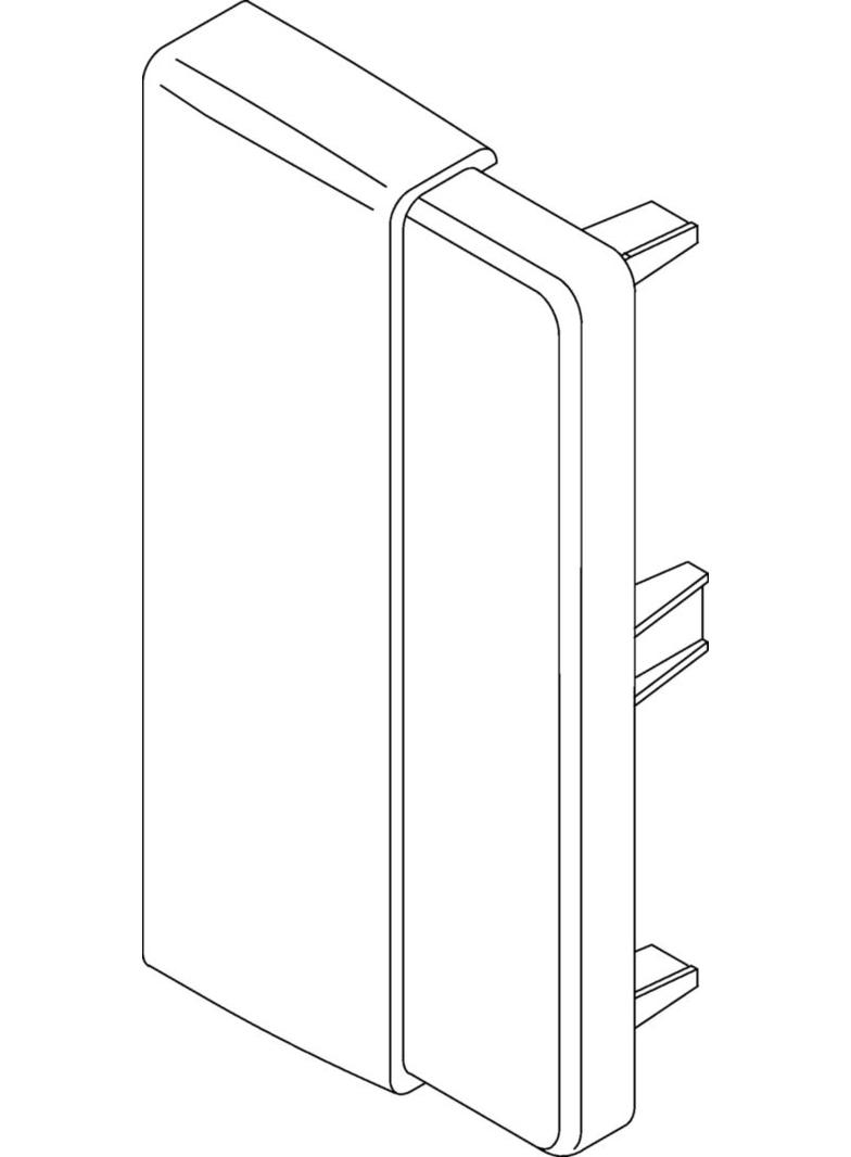 tehalit.LFE Końcówka kanału 60x110mm, materiał odporny na UV, biały