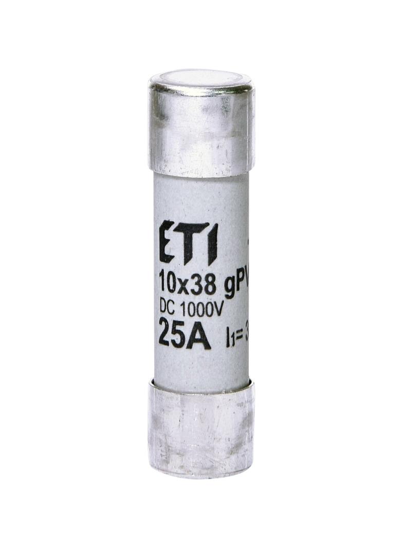 Wkładka topikowa cylindryczna PV CH10x38 gPV 25A 1000V DC 002625139 ETI