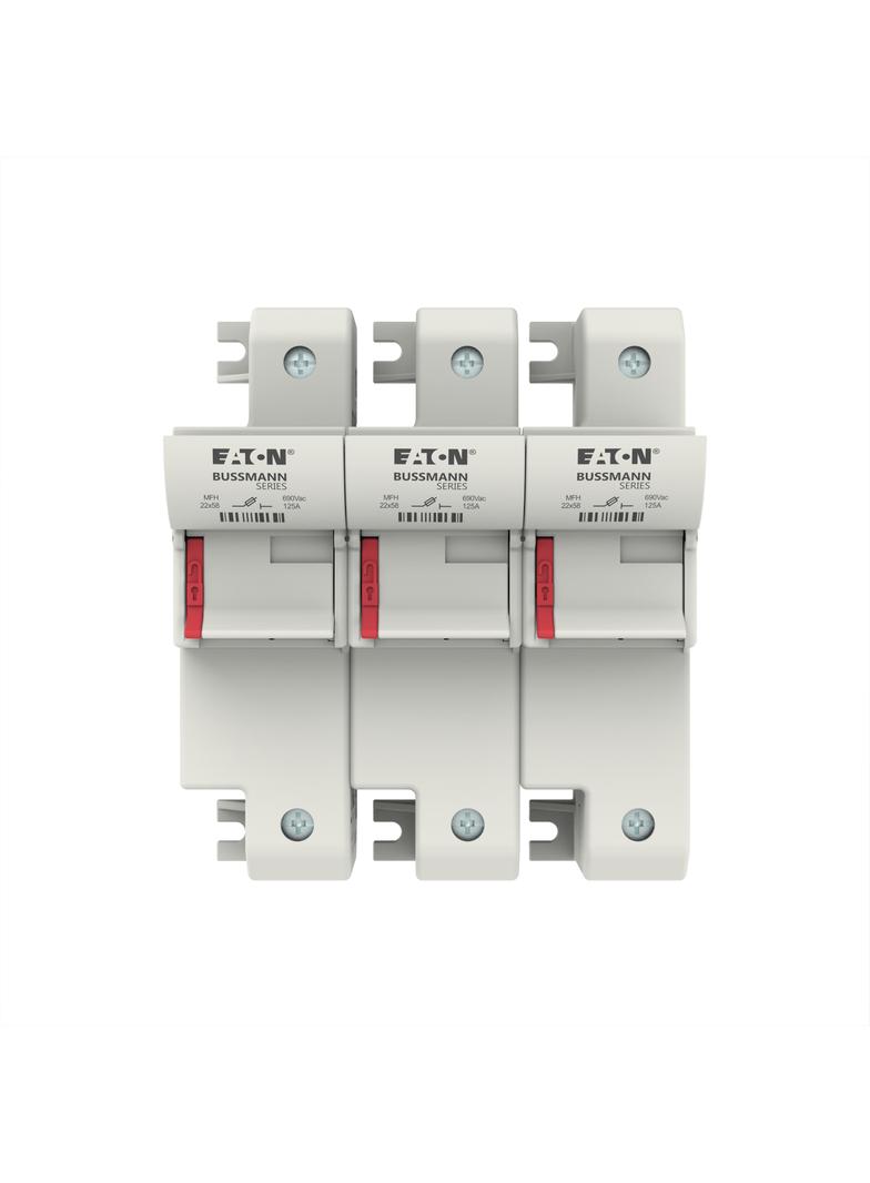 3 Pole 22x58 MFH Podstawa wkładki cylindrycznej 22x58 3P 125A 690VAC CH223DU EATON