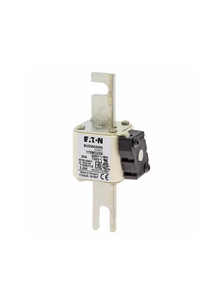 50A 690V 1*KN/110 aR INDICATOR FUSE Wkładka szybka 50A AC 690V compact DIN 1 45x58x134 mm, 170M3259