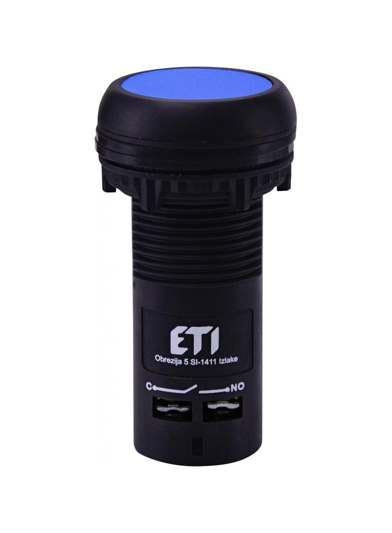 ECF-10-B - Przycisk kompaktowy z guzikiem krytym, 1NO, Niebieski