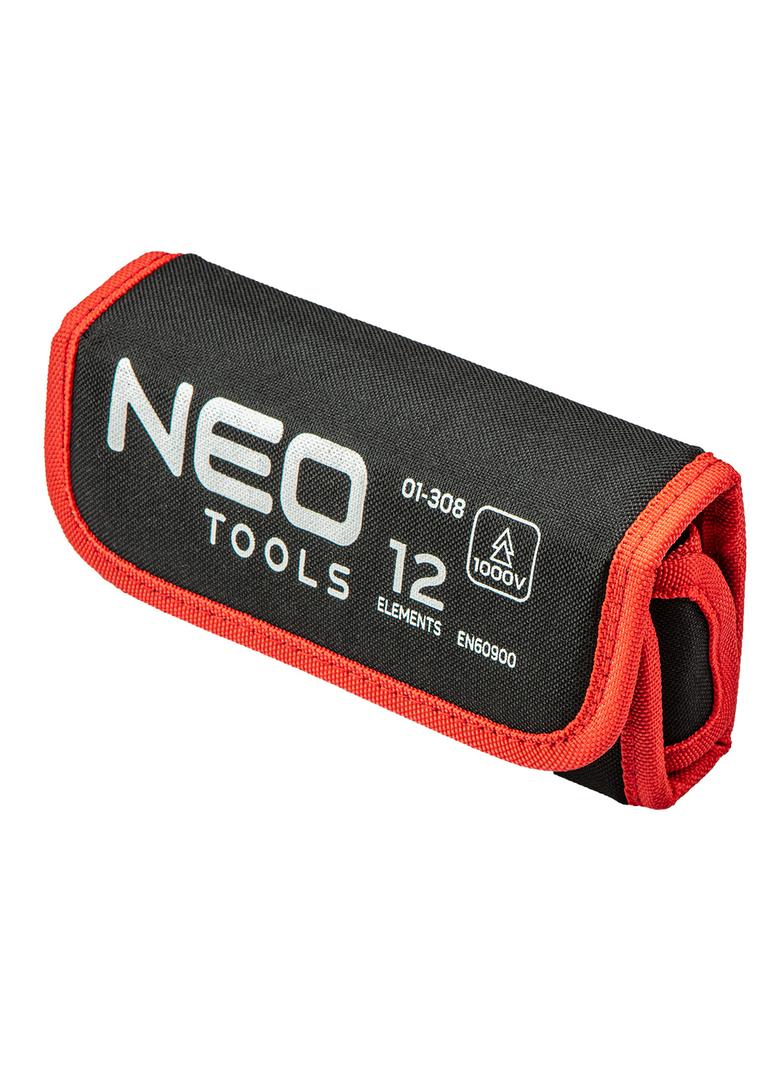 Końcówki wkrętakowe z uchwytem 1000V, 12 szt.