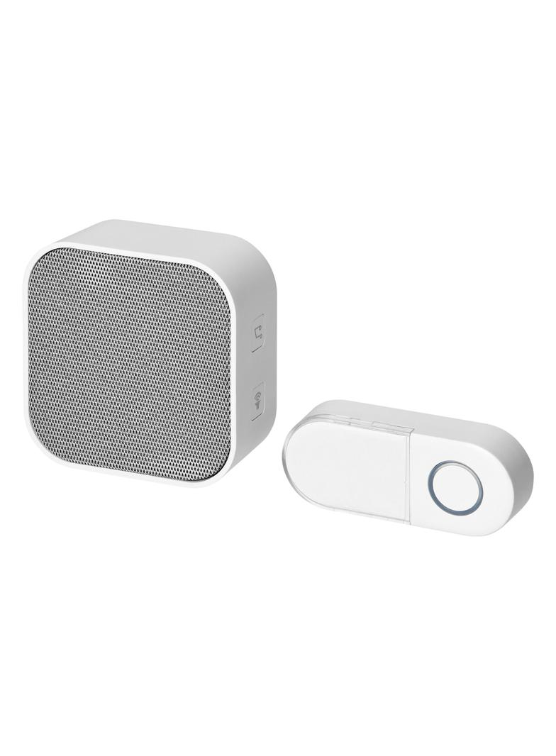 TELA AC, dzwonek bezprzewodowy, sieciowy, learning system, 38 dźwięków, 150m, biały