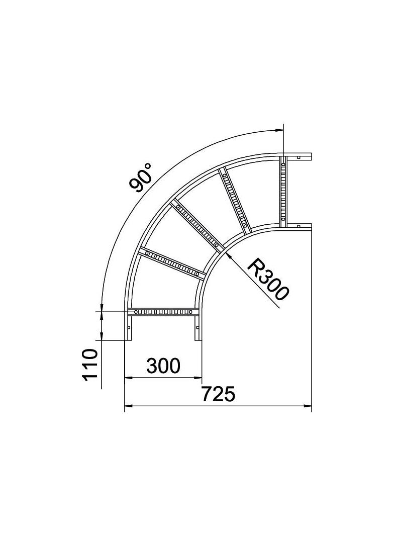 LB 90 630 R3 A2 Łuk 90°