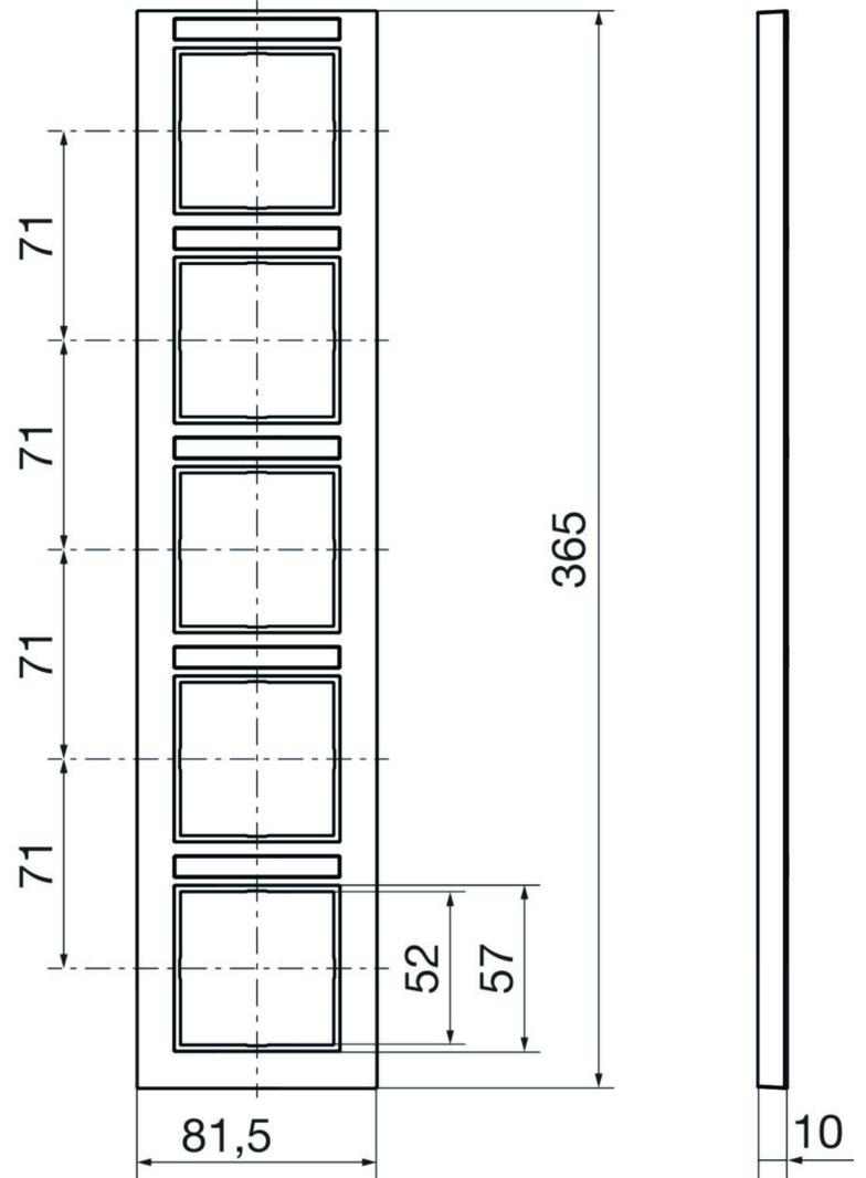 BERKER Q.3 Ramka pięciokrotna aluminium aksamit lakierowana 10156094 HAGER