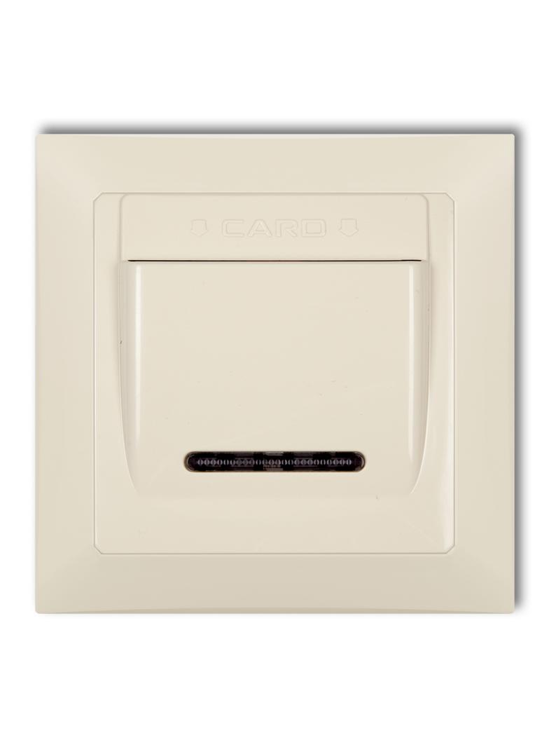 DECO Łącznik hotelowy z ramką uniwersalną pojedynczą z tworzywa DECO Soft beżowy