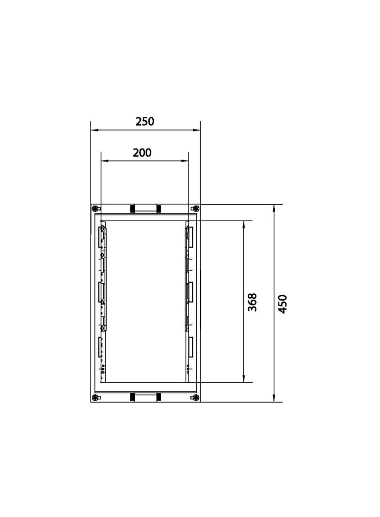 univers N Blok dla szyn zbior.poz. 60mm 3p. 3xNH00 listwowe 450x250 odejścia dół UE31B3N HAGER
