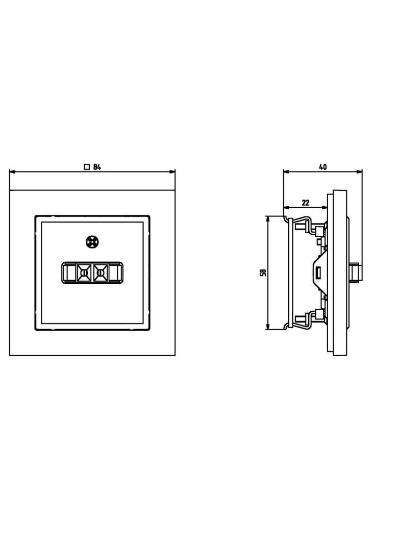 SONATA Gniazdo głośnikowe pojedyncze - kolor czarny metalik GG-1R/m/33