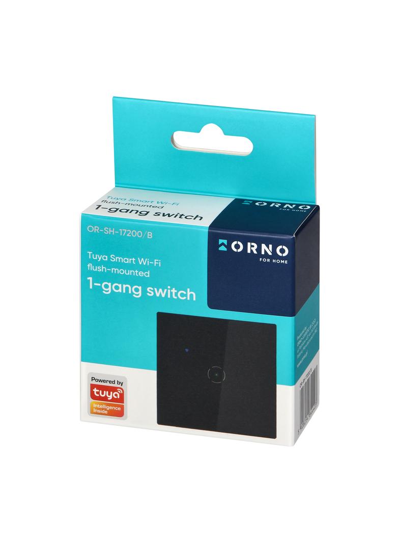 Włącznik podtynkowy pojedynczy Wi-Fi Tuya Smart Home czarny ORNO