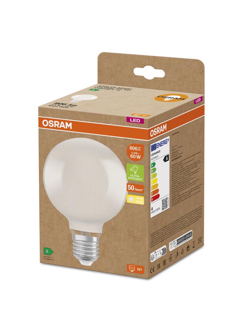 Lampa LED GLOBE energooszczędna plastik 4W 830 E27